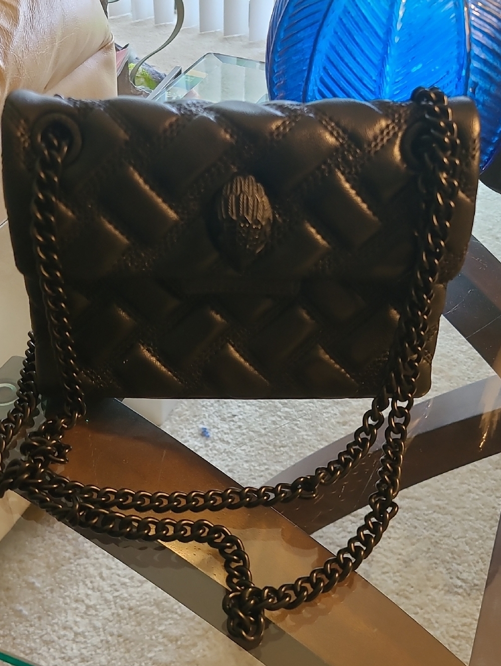 Kurt Geiger Mini Kingsington Crossbody Bag with Chain Strap